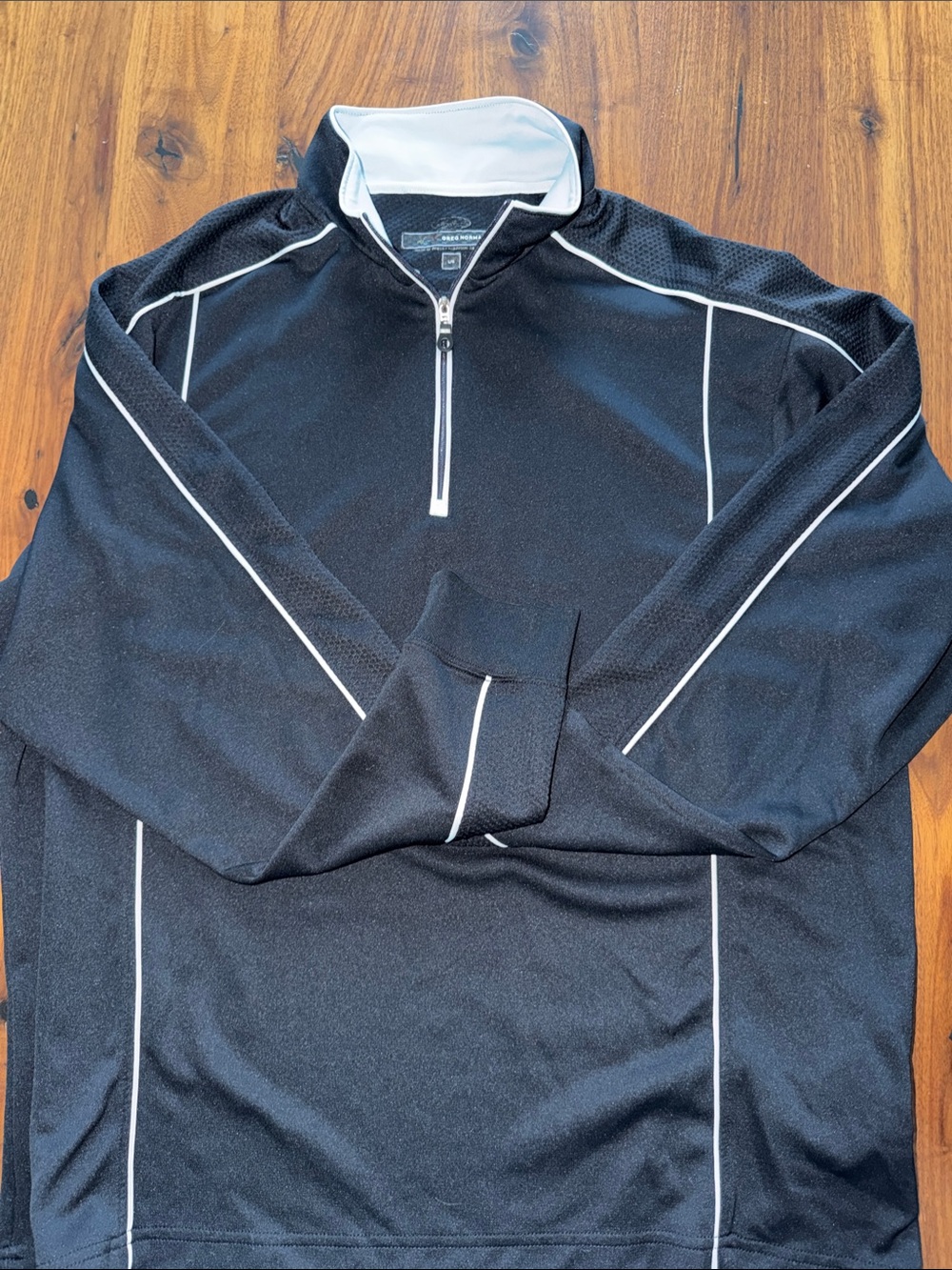 Men's Black Quarter-Zip Performance top